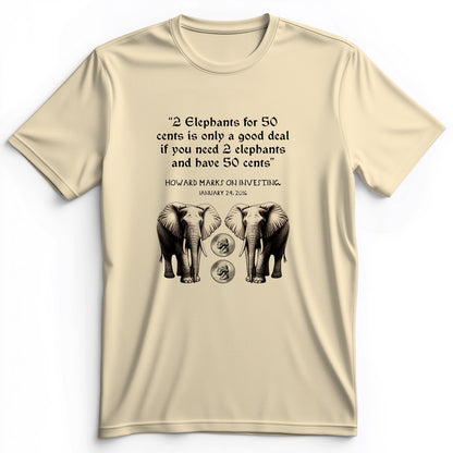 2 Elephants for 50 Cents Premium Tee