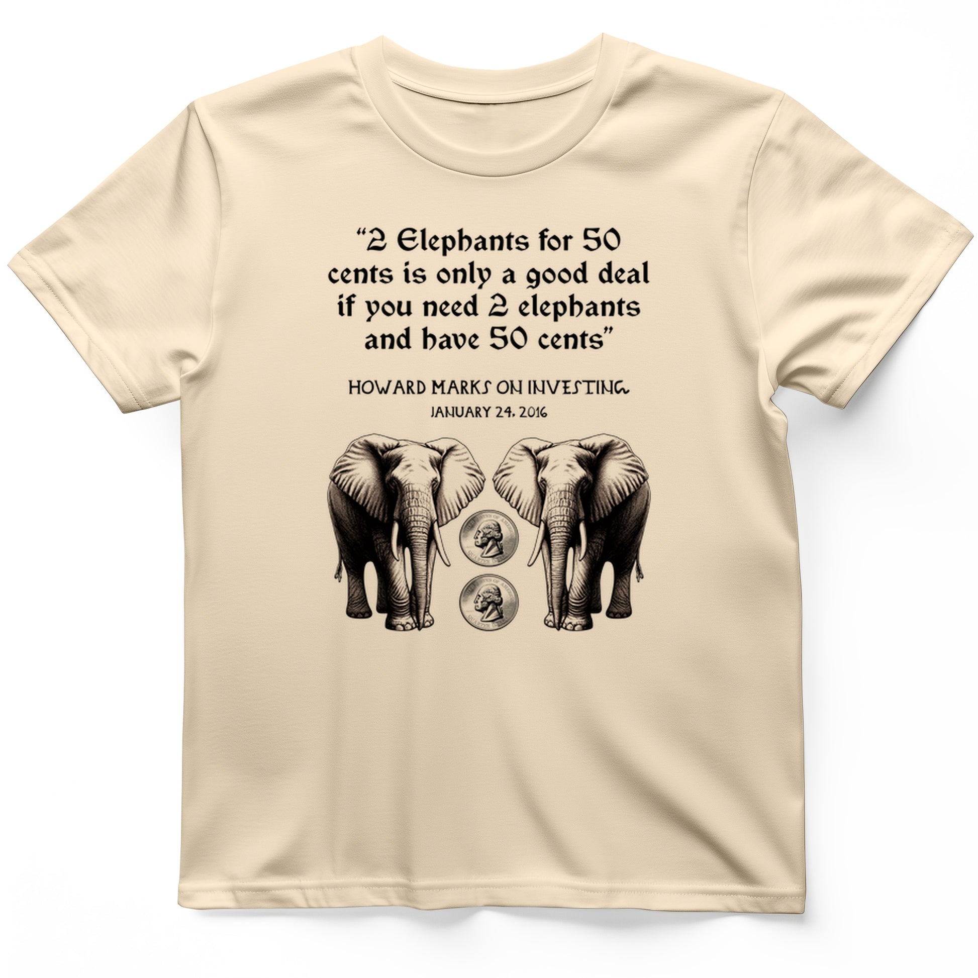 2 Elephants for 50 Cents T-Shirt