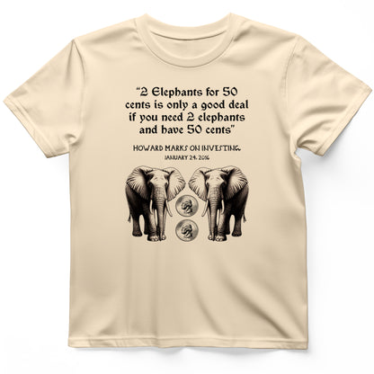 2 Elephants for 50 Cents T-Shirt