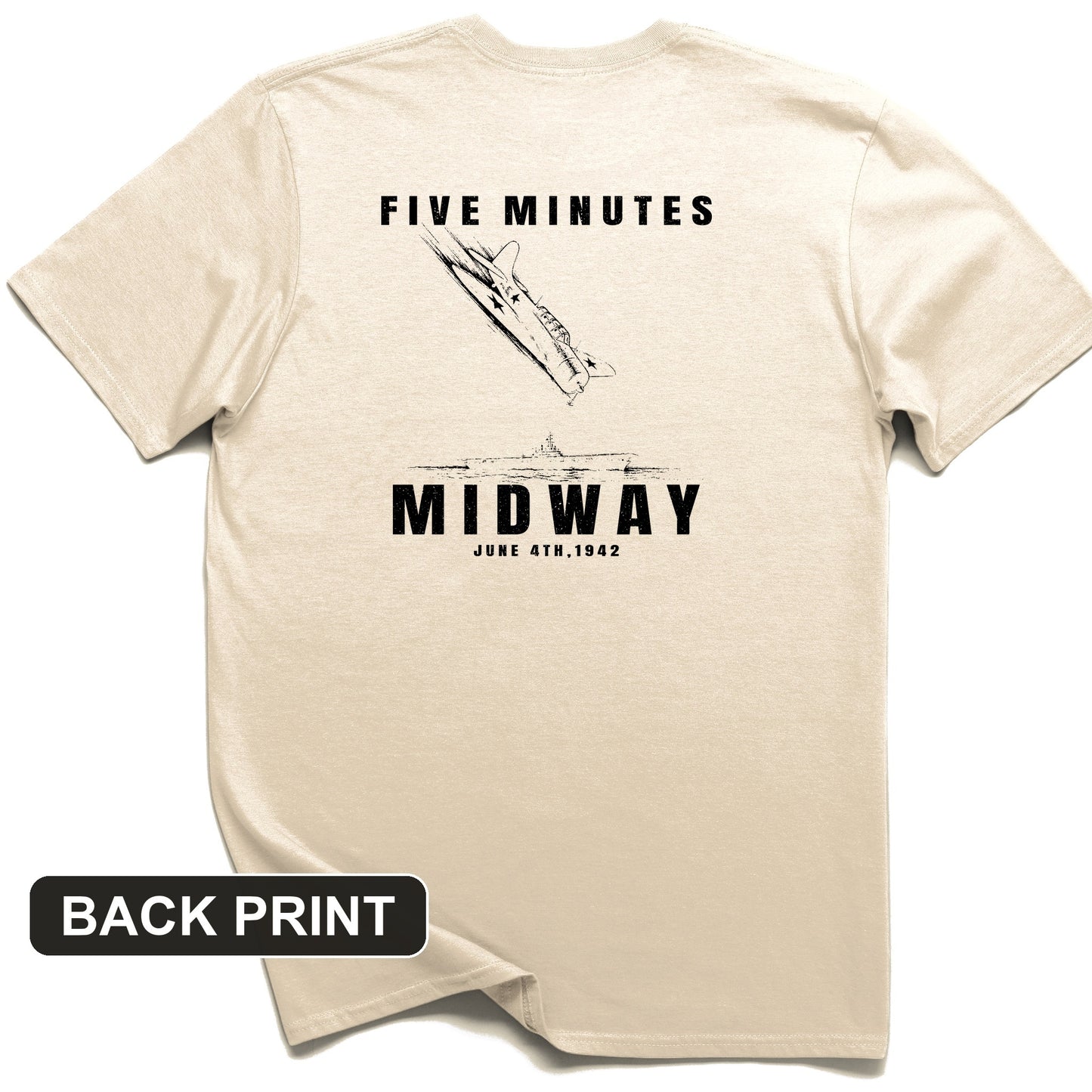 5 Minutes Midway Back Print T-Shirt