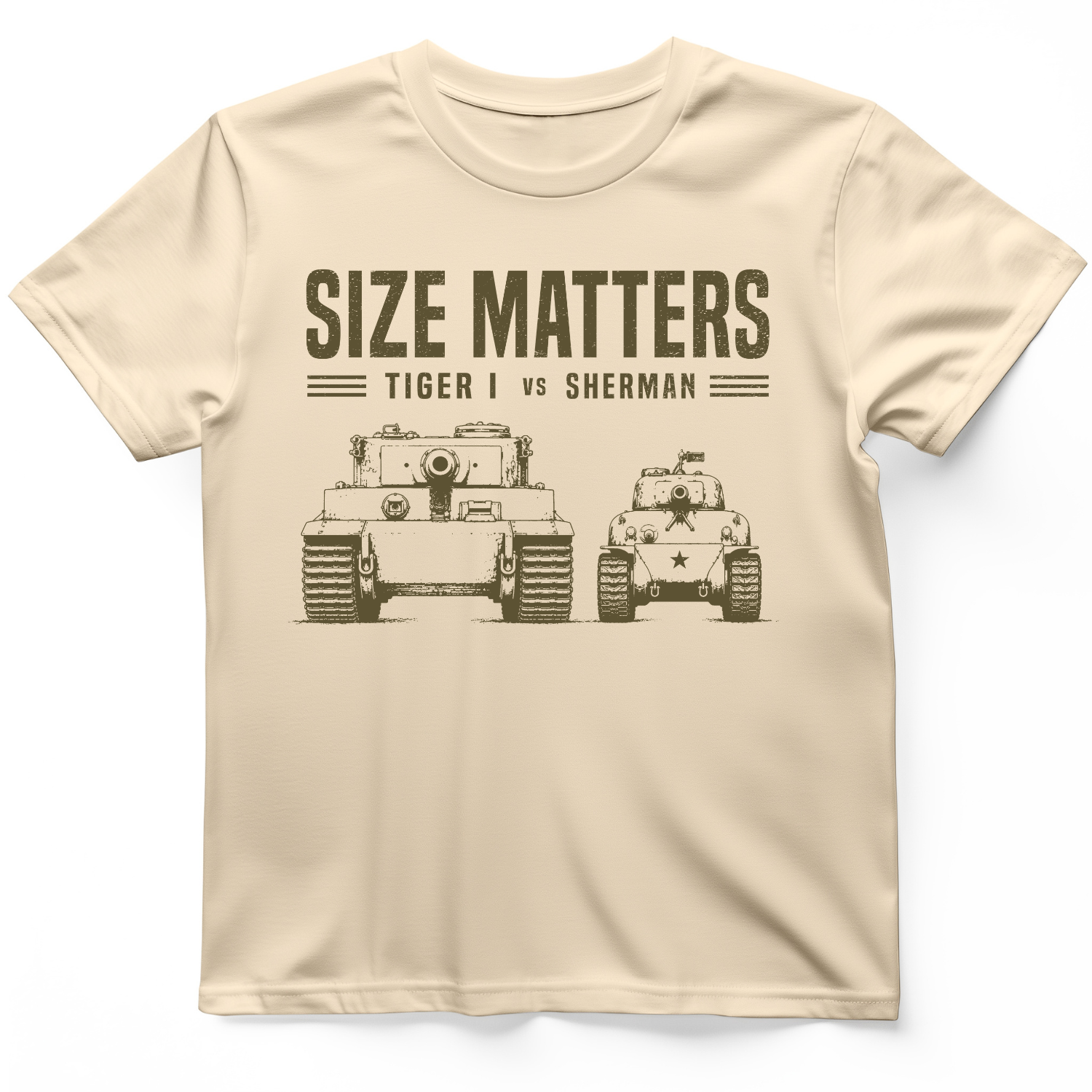 Tiger vs Sherman T-Shirt Natural / S