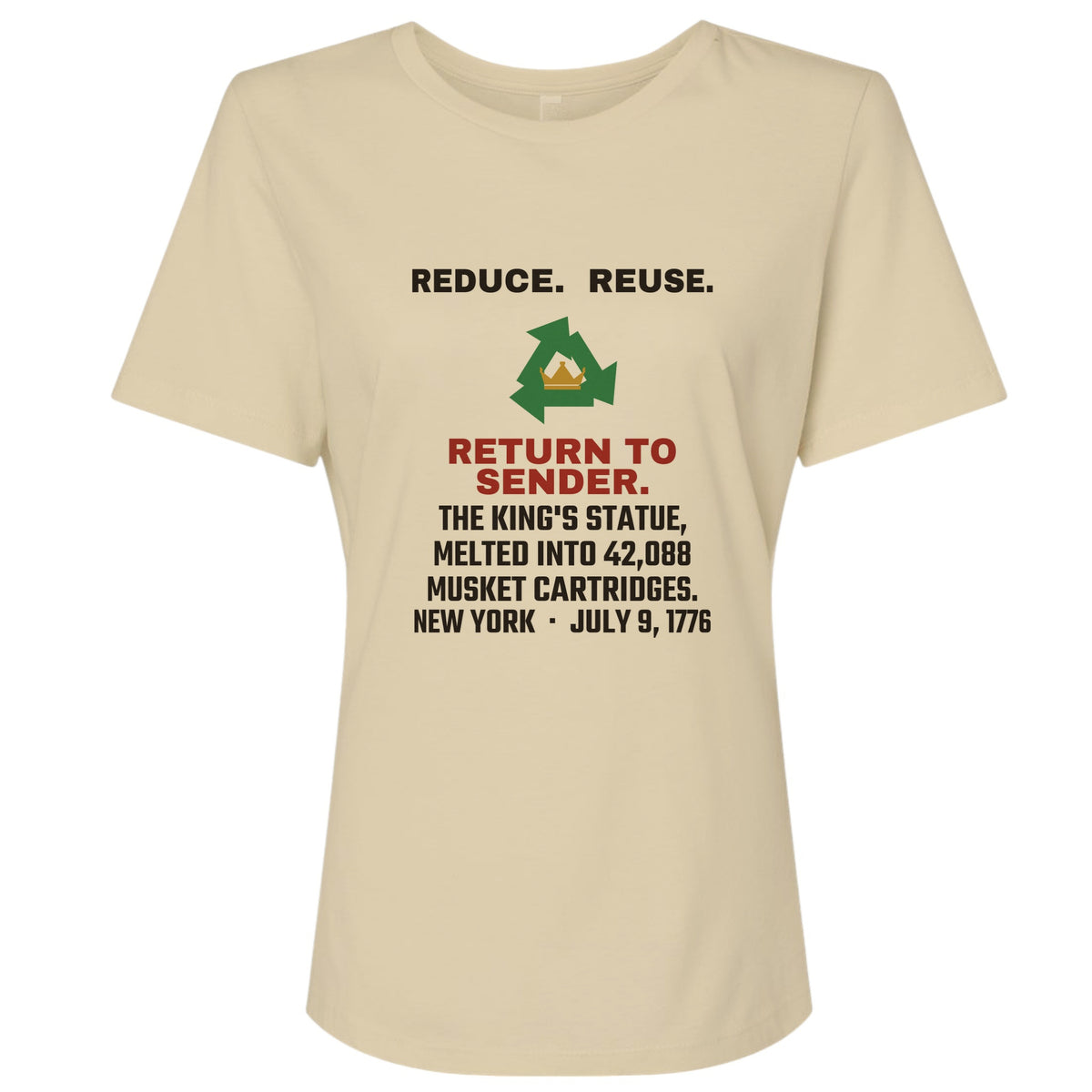 Return To Sender King's Statue 1776 Women's T-Shirt