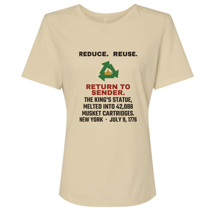 Return To Sender King's Statue 1776 Women's T-Shirt