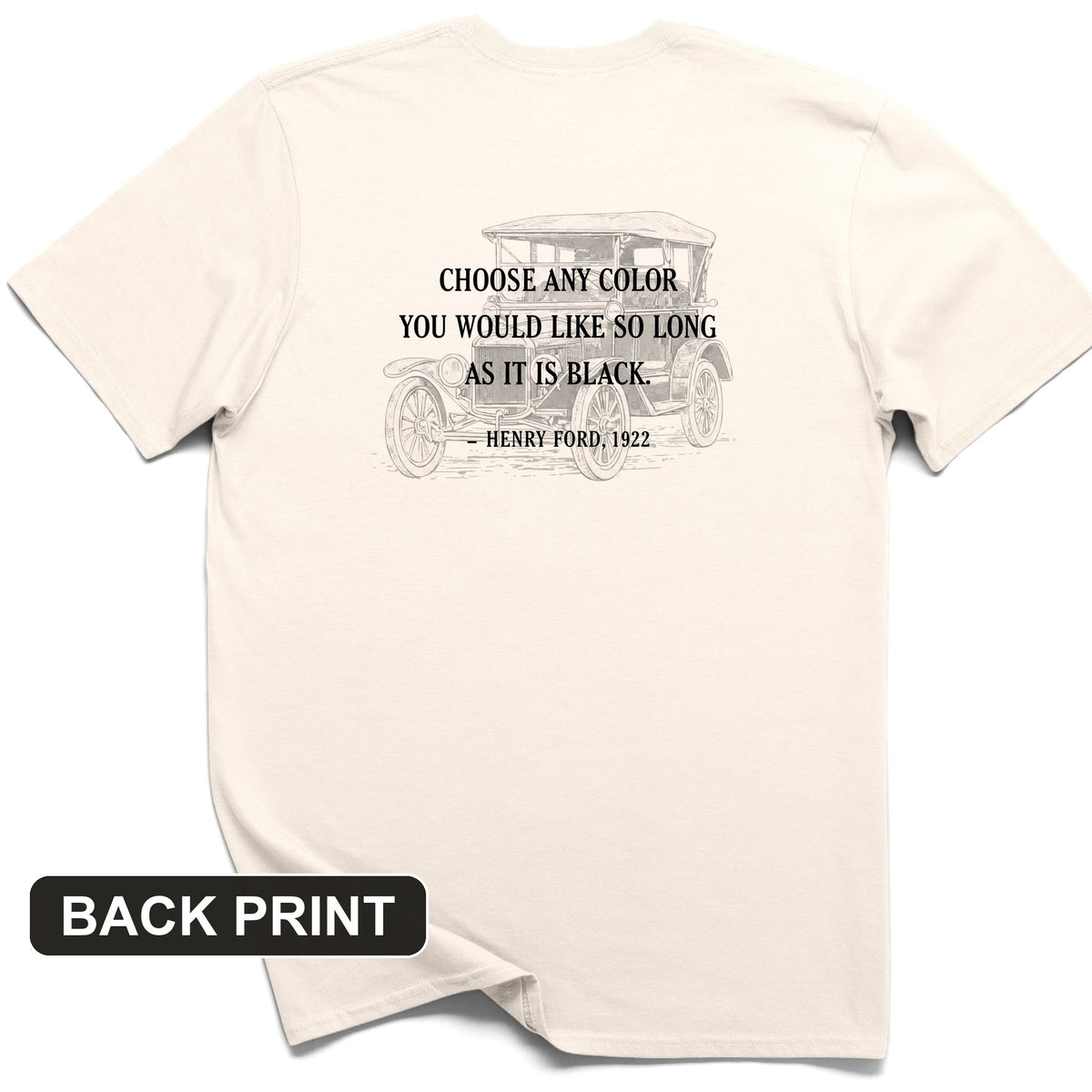 Any Color Back Print T-Shirt