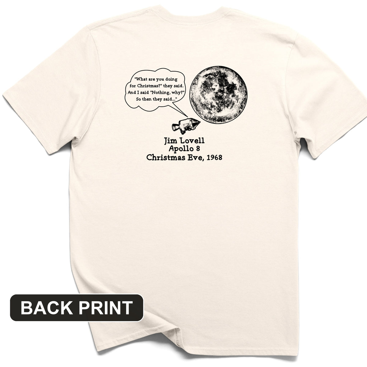 Apollo 8 Back Print T-Shirt