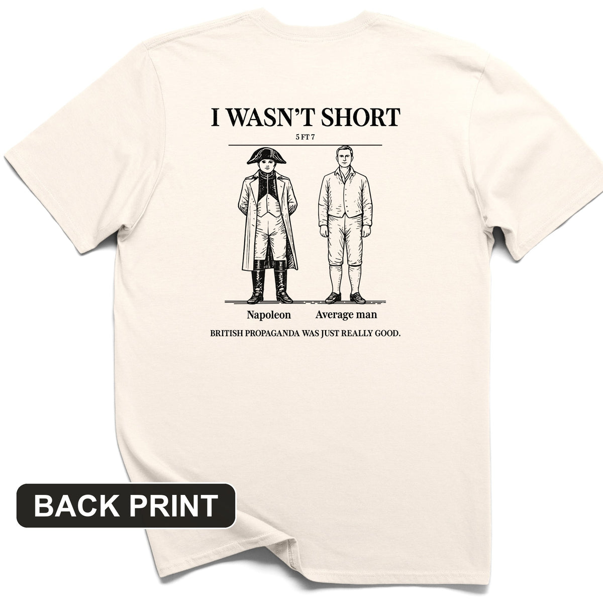 Average Height Back Print T-Shirt
