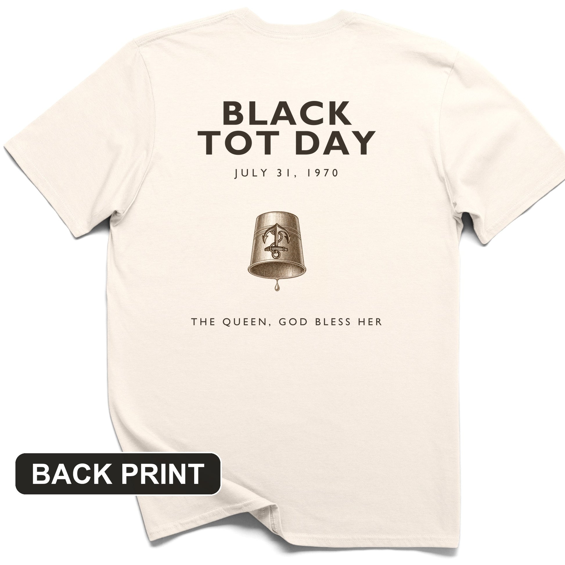 Black Tot Day Back Print T-Shirt