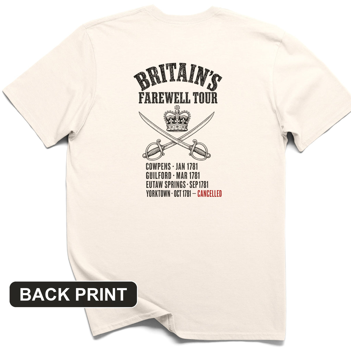 Britain's Farewell Tour Back Print T-Shirt