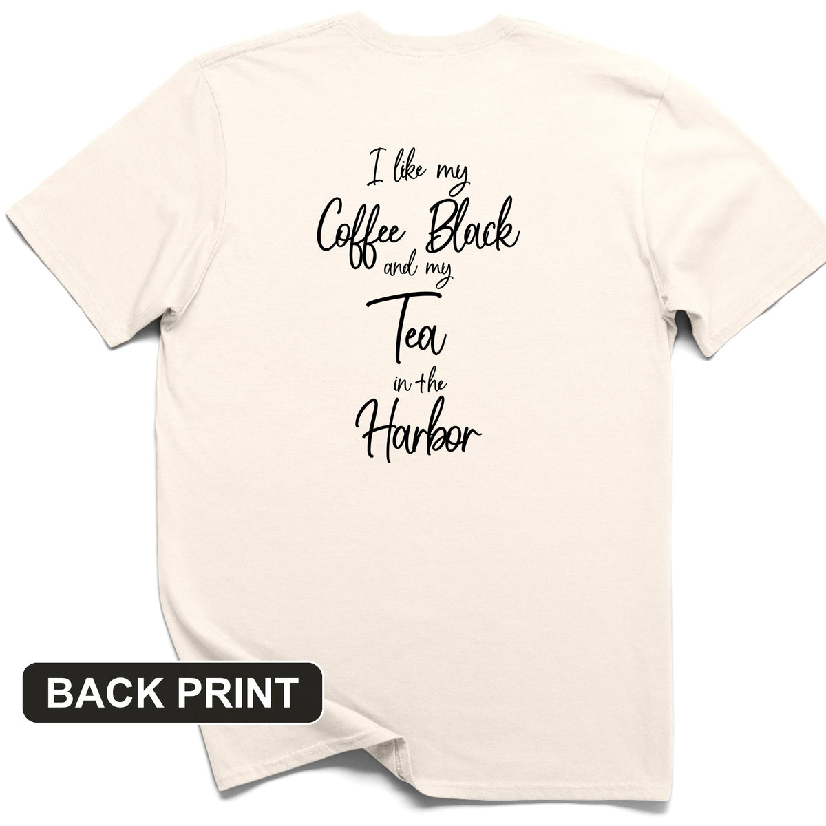 Coffee Black Back Print T-Shirt