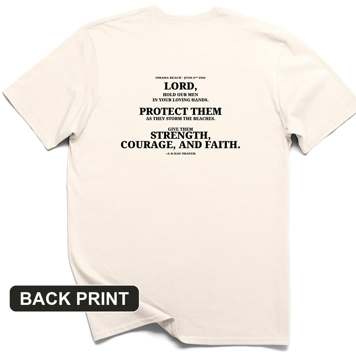 DDay Prayer Back Print T-Shirt