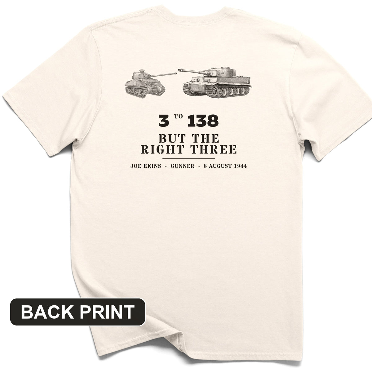 Ekins 3 To 138 Back Print T-Shirt