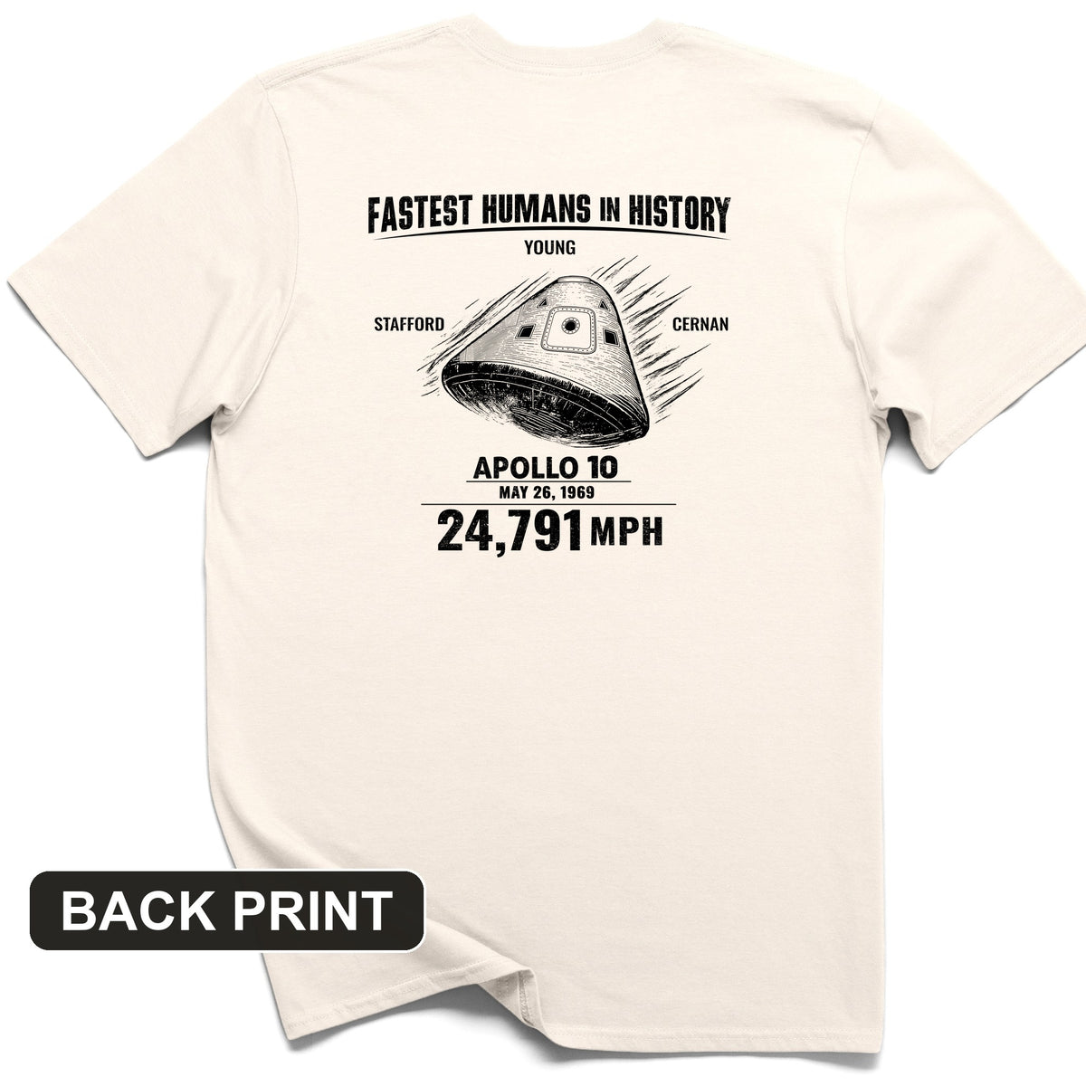 Fastest Humans Back Print T-Shirt