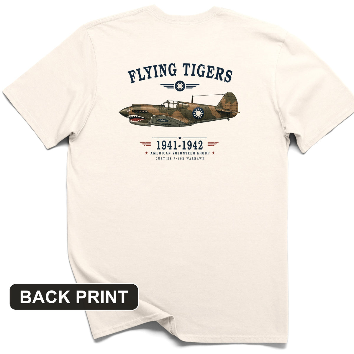 Flying Tigers Back Print T-Shirt