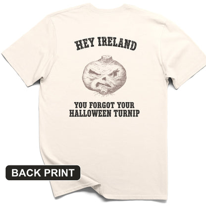 Forgot Your Halloween Turnip Back Print T-Shirt
