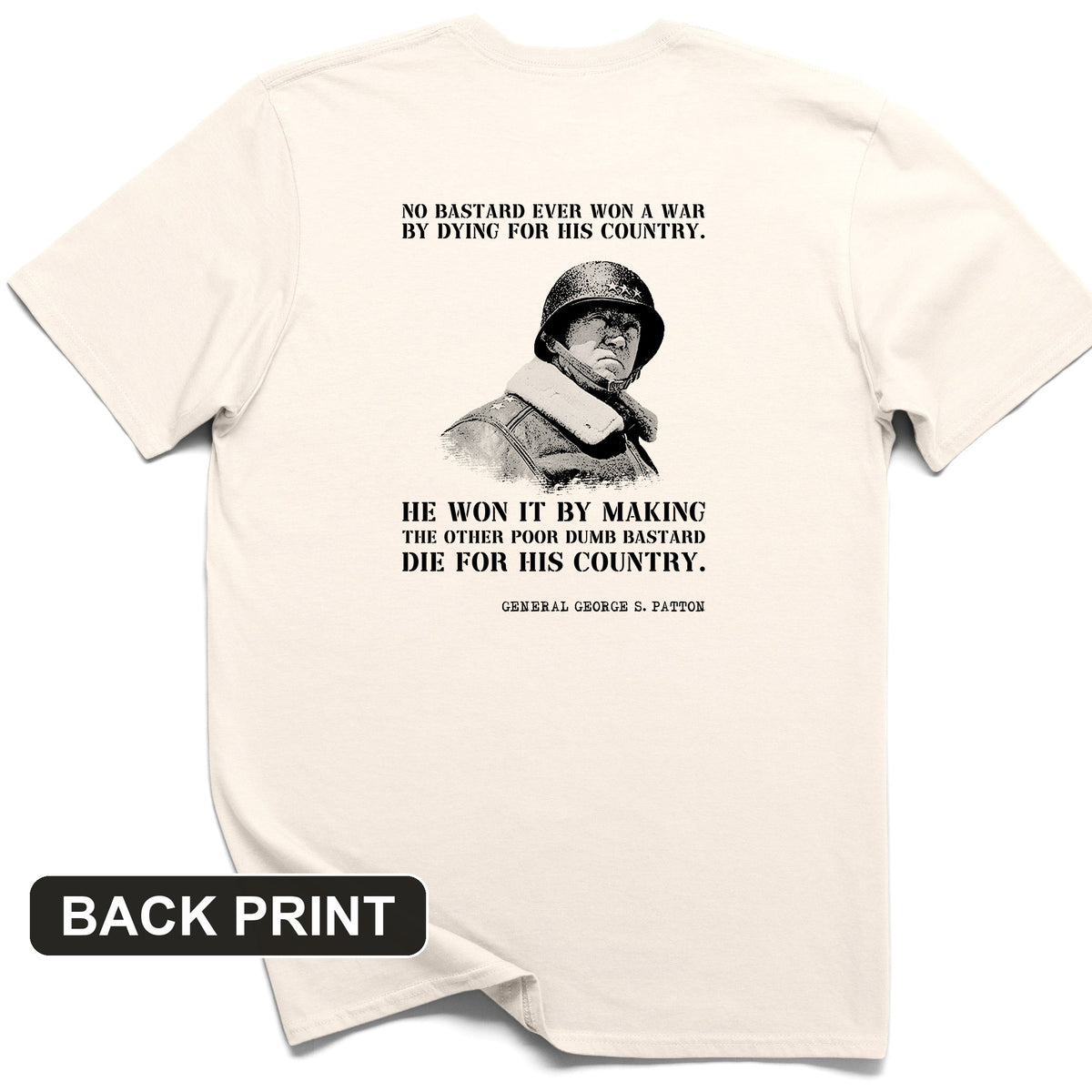 General Patton Back Print T-Shirt