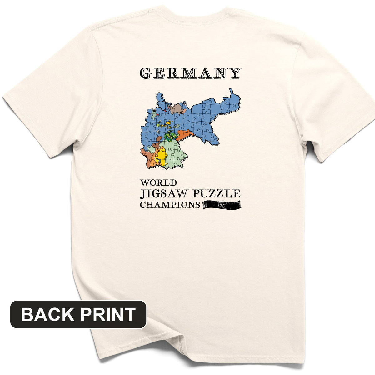 Germany Jigsaw Champion Back Print T-Shirt