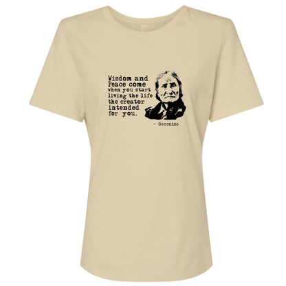 Geronimo Wisdom And Peace Women's T-Shirt