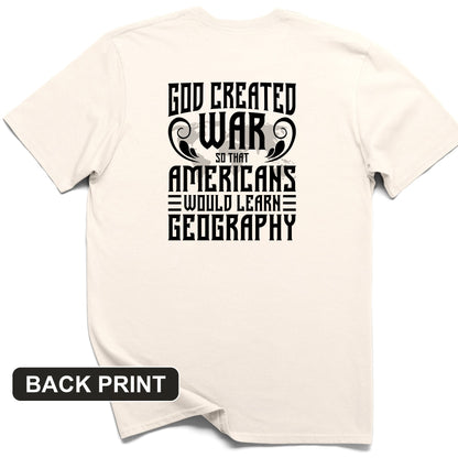 God Created War Back Print T-Shirt