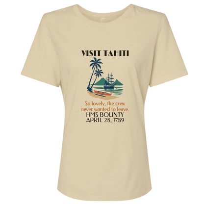 Visit Tahiti HMS Bounty 1789 Women's T-Shirt