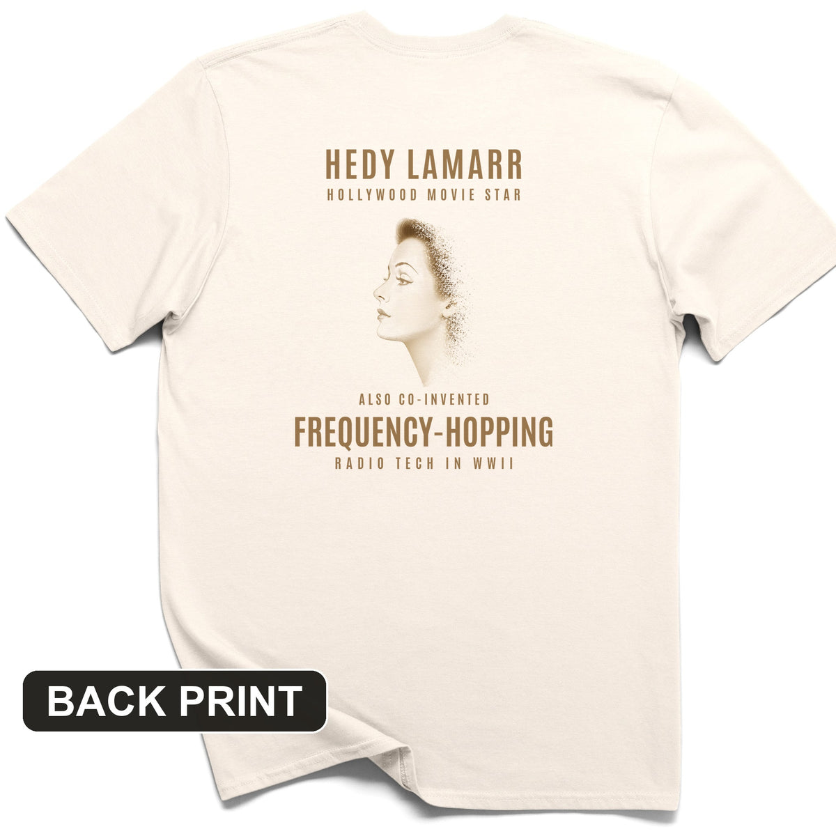 Hedy Lamarr Back Print T-Shirt