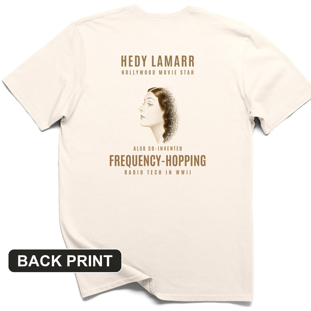 Hedy Lamarr Back Print T-Shirt