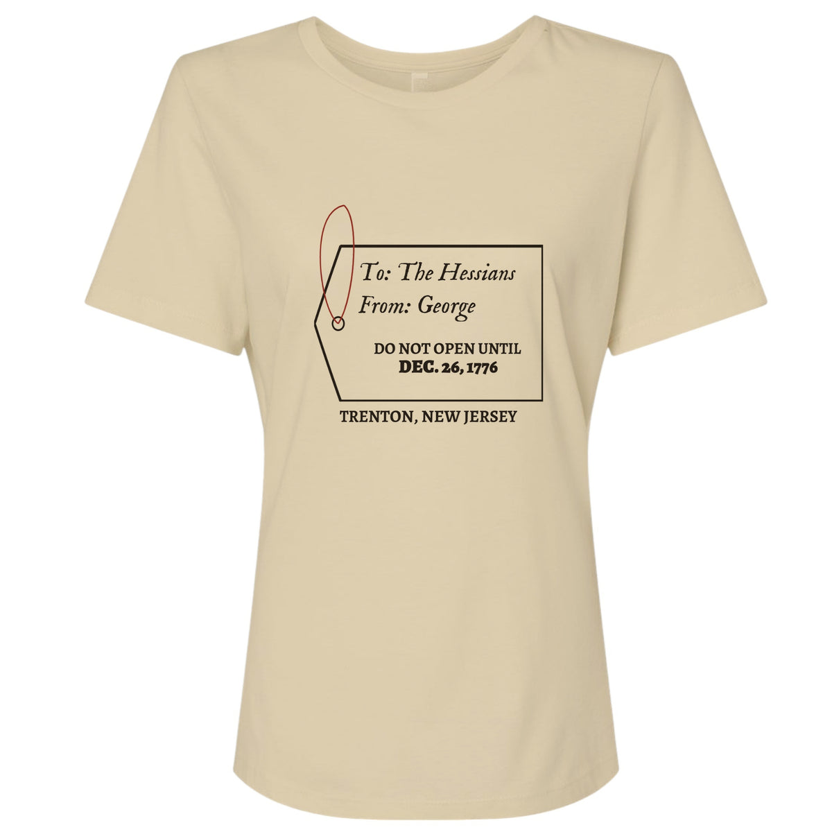Hessians Gift Tag Trenton 1776 Women's T-Shirt