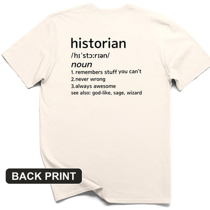 Historian Defined Back Print T-Shirt