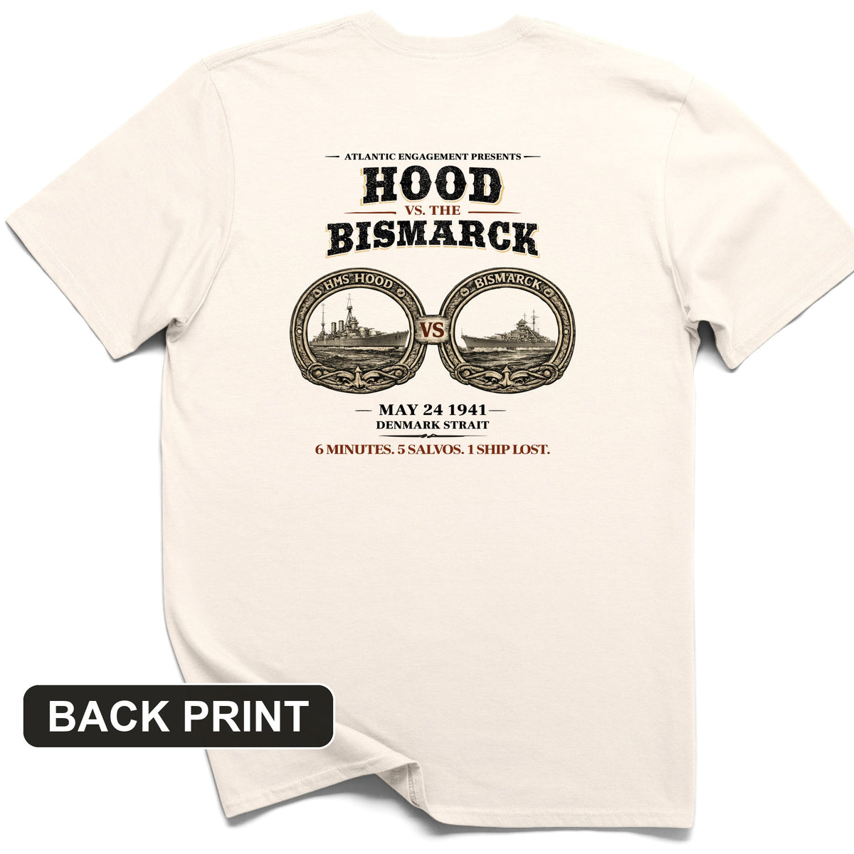 Hood vs Bismarck Back Print T-Shirt