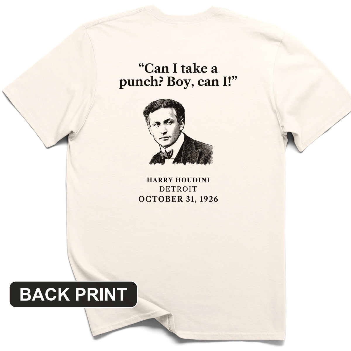 Houdini Can I Take A Punch Back Print T-Shirt