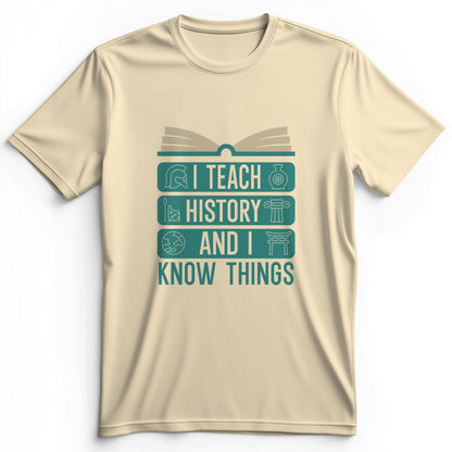 I Teach History And Know Things Premium Tee