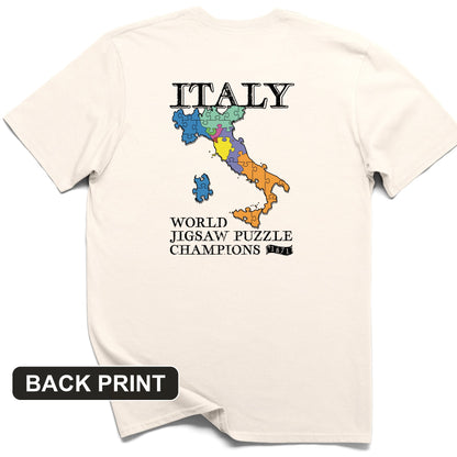 Italy Jigsaw Puzzle Back Print T-Shirt