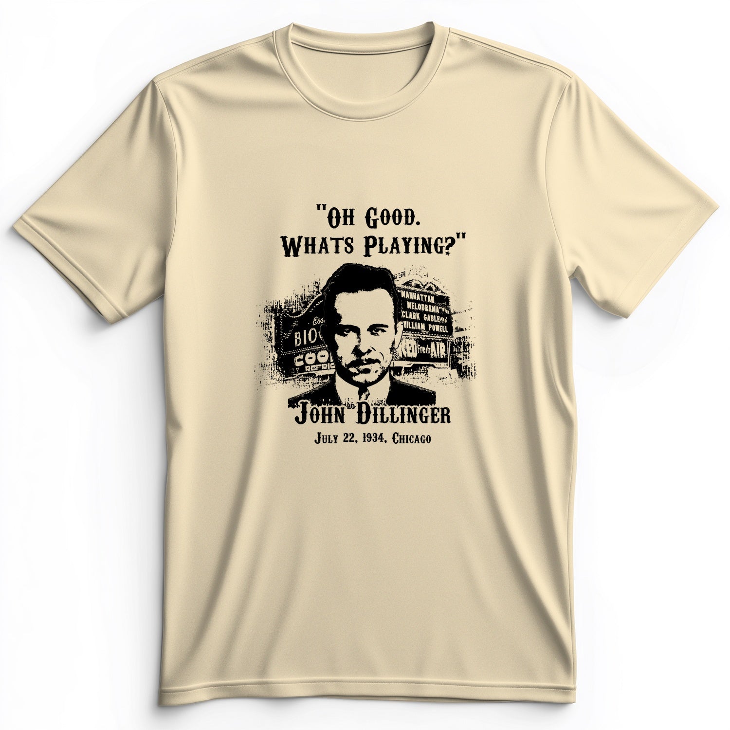 John Dillinger Let's Go To Movies Premium Tee
