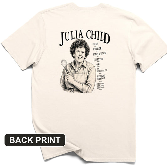 Julia Child Back Print T-Shirt