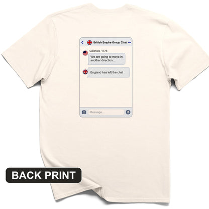 Left the Chat Back Print T-Shirt