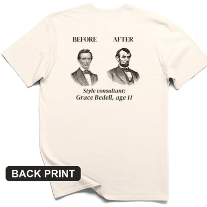 Lincoln Style Consultant Grace Bedell Back Print T-Shirt