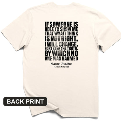 Marcus Aurelius Quote Back Print T-Shirt