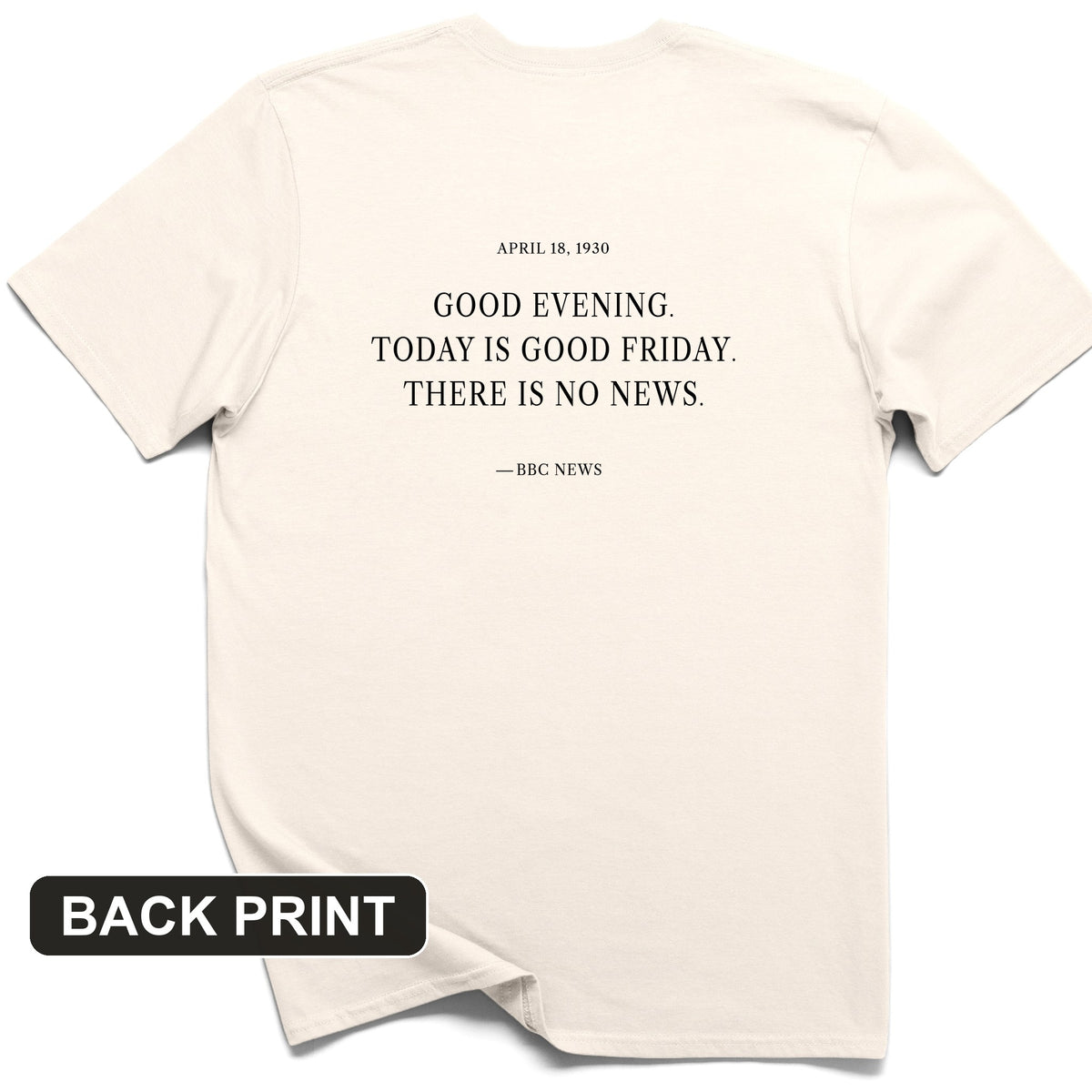 No News Back Print T-Shirt