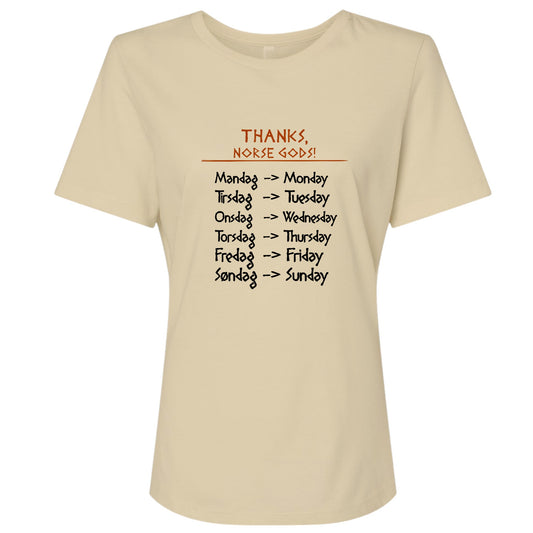 Nordic Gods Days Of The Week Women's T-Shirt