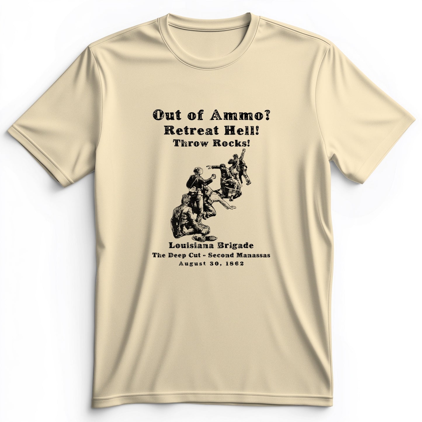 Out Of Ammo Throw Rocks Premium Tee