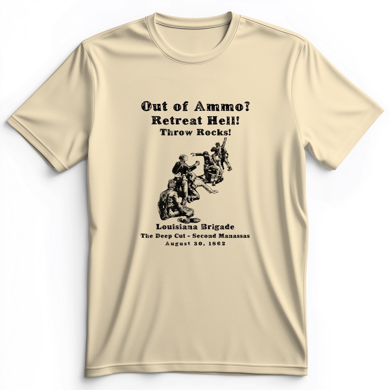Out Of Ammo Throw Rocks Premium Tee