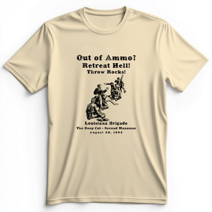 Out Of Ammo Throw Rocks Premium Tee