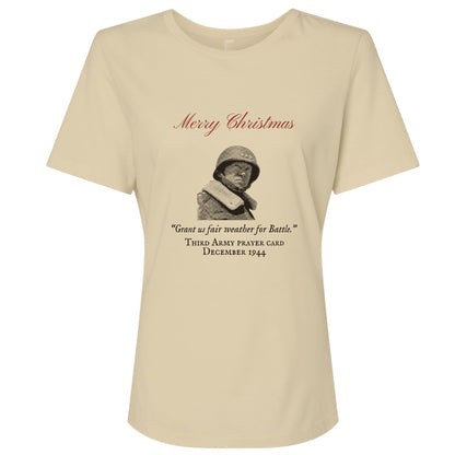Patton Christmas Card Fair Weather For Battle T-Shirt