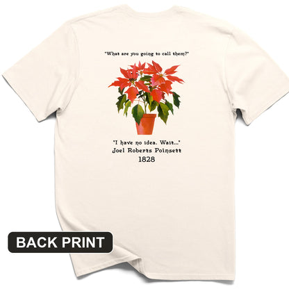 Poinsettias Back Print T-Shirt