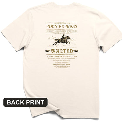 Pony Express Poster Back Print T-Shirt