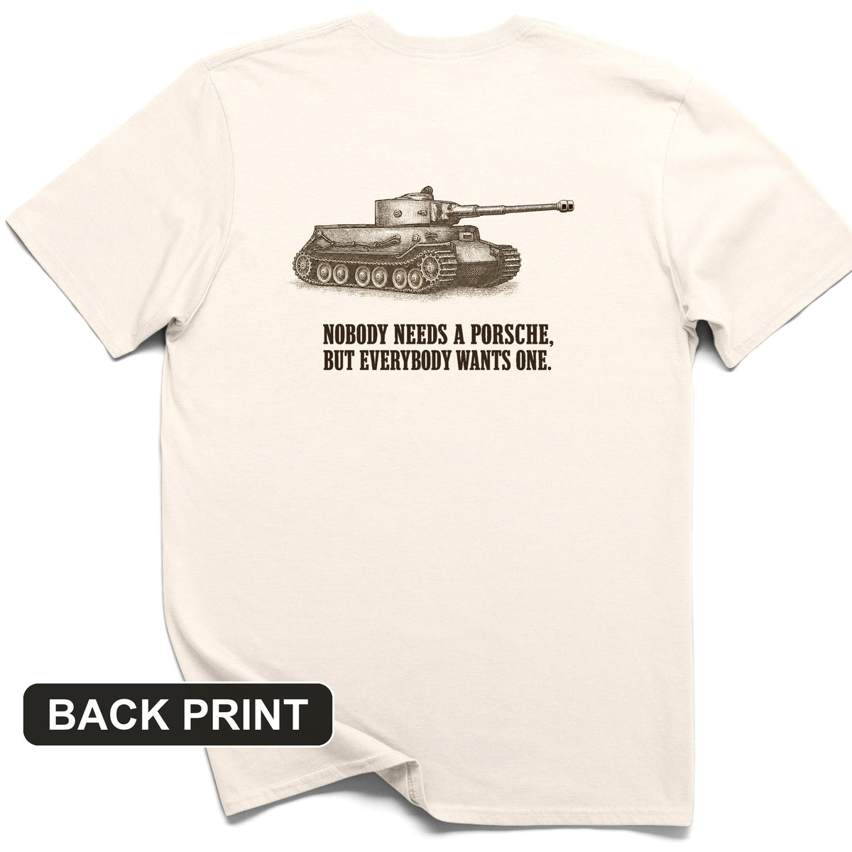 Porsche Tiger Back Print T-Shirt