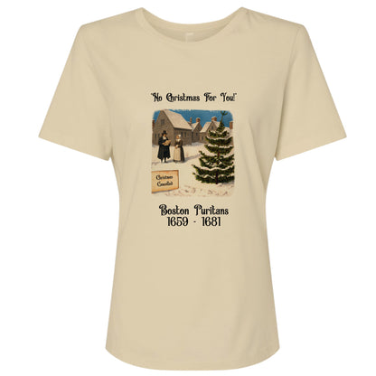 Puritans Banned Xmas Boston Women's T-Shirt