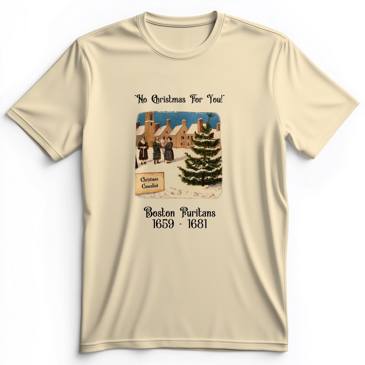 Puritans Banned Xmas Boston Premium Tee