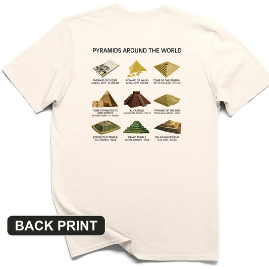 Pyramids of the World Back Print T-Shirt