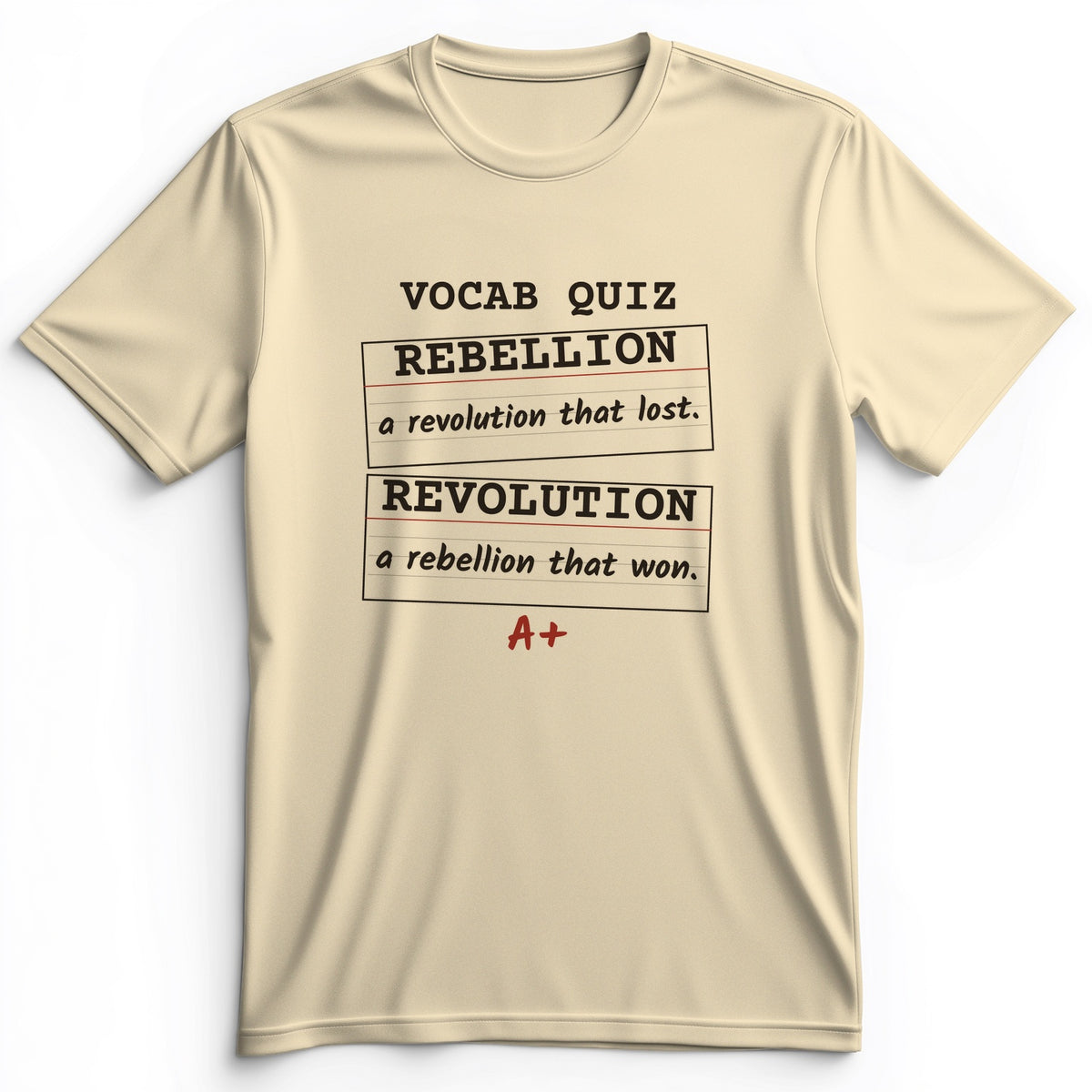 Rebellion Vs Revolution Flash Cards Premium Tee
