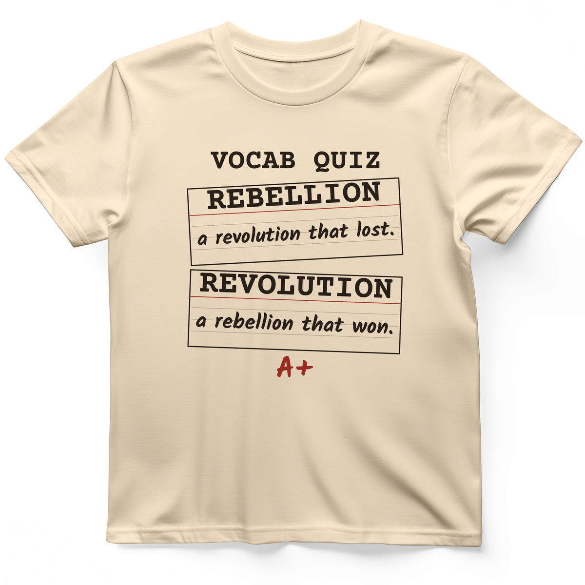 Rebellion Vs Revolution Flash Cards T-Shirt